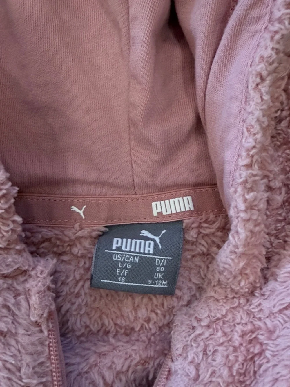 Puma Pink Sherpa Hoodie & Jogger Set - Picture 2 of 6